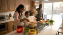 Provides settlement support for a family